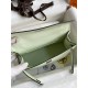 Hermes Kelly Pochette Handmade Bag In Vert Fizz Swift Calfskin