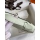 Hermes Kelly Pochette Handmade Bag In Vert Fizz Swift Calfskin