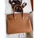 Hermes Touch Birkin 30 Bag in Gold Clemence and Matte Alligator Leather