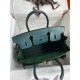 Hermes Touch Birkin 30 Bag in Green Clemence and Matte Alligator Leather