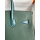 Hermes Touch Birkin 30 Bag in Green Clemence and Matte Alligator Leather