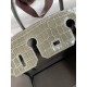 Hermes Touch Birkin 30 Bag In Gris Asphalt Clemence and Shiny Niloticus Crocodile Skin