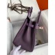 Hermes Touch Birkin 30 Bag in Raisin Clemence and Matte Alligator Leather