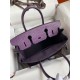 Hermes Touch Birkin 30 Bag in Raisin Clemence and Matte Alligator Leather