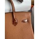 Hermes Touch Birkin 30 Bag In Gold Clemence and Shiny Niloticus Crocodile Skin