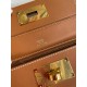 Hermes 24/24 Mini 21 Handmade Bag in Gold Evercolor Leather