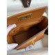 Hermes 24/24 Mini 21 Handmade Bag in Gold Evercolor Leather