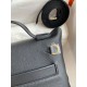 Hermes 24/24 Mini 21 Handmade Bag in Black Evercolor Leather