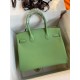 Hermes Birkin 30 Retourne Handmade Bag In Vert Cypres Epsom Calfskin