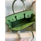 Hermes Birkin 30 Retourne Handmade Bag In Vert Cypres Epsom Calfskin