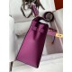 Hermes Kelly Sellier 32 Handmade Bag in Anemone Epsom Calfskin