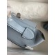 Hermes 24/24 Mini 21 Handmade Bag in Blue Lin Evercolor Leather