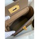 Hermes 24/24 Mini 21 Handmade Bag in Beige Weimar Evercolor Leather