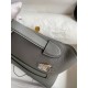 Hermes 24/24 Mini 21 Handmade Bag in Gris Meyer Evercolor Leather