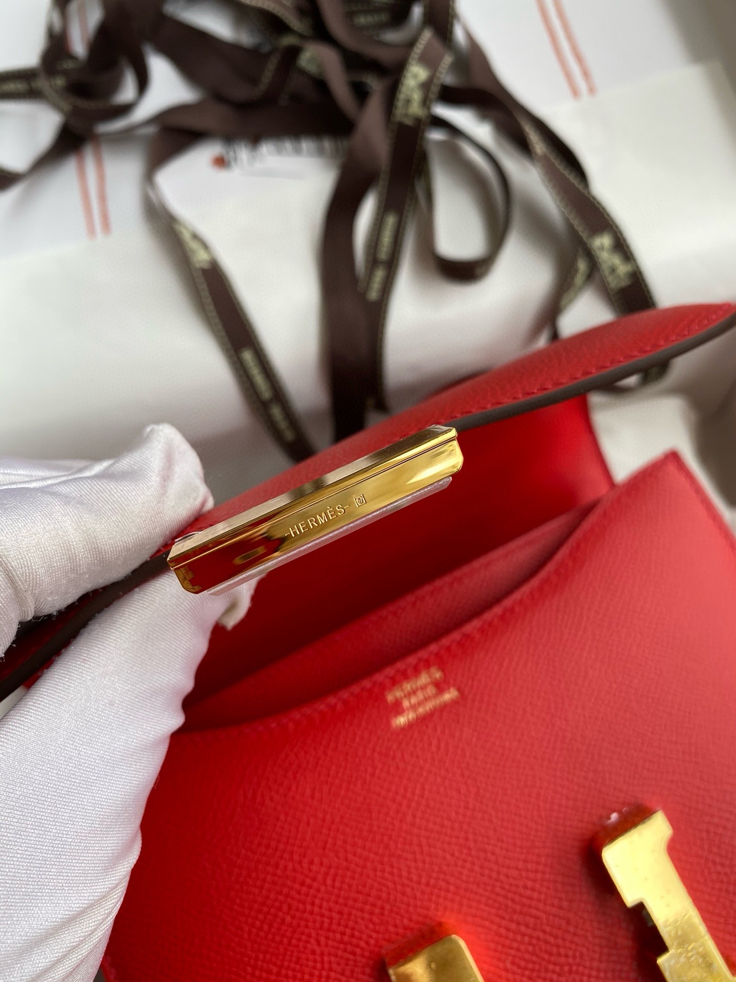 Hermes Constance 18 Handmade Bag In Rouge Coeur Epsom Calfski