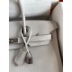 Hermes Birkin 35 Retourne Handmade Bag in Pearl Grey Epsom Calfskin