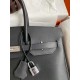 Hermes Birkin 35 Retourne Handmade Bag in Black Swift Leather