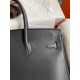 Hermes Birkin 35 Retourne Handmade Bag in Black Swift Leather