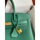 Hermes Birkin 30 Retourne Handmade Bag In Malachite Epsom Calfskin