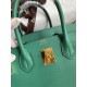 Hermes Birkin 30 Retourne Handmade Bag In Malachite Epsom Calfskin