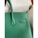 Hermes Birkin 30 Retourne Handmade Bag In Malachite Epsom Calfskin