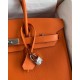 Hermes Birkin 35 Retourne Handmade Bag in Orange Epsom Calfskin