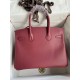 Hermes Birkin 30 Retourne Handmade Bag In Ruby Epsom Calfskin