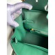 Hermes Birkin 35 Retourne Handmade Bag in Malachite Clemence Leather