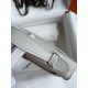 Hermes Kelly Pochette Handmade Bag In Pearl Grey Swift Calfskin