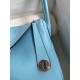 Hermes Lindy 26 Handmade Bag In Blue Atoll Clemence Leather