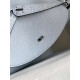 Hermes Lindy 26 Handmade Bag In Blue Brume Clemence Leather