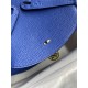 Hermes Lindy 26 Handmade Bag In Blue Electric Clemence Leather