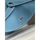 Hermes Lindy 26 Handmade Bag In Blue Jean Clemence Leather