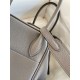 Hermes Lindy 26 Handmade Bag In Etain Clemence Leather