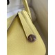 Hermes Lindy 26 Handmade Bag In Jaune Poussin Clemence Leather