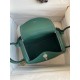 Hermes Lindy 26 Handmade Bag In Malachite Clemence Leather