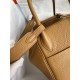 Hermes Lindy 26 Handmade Bag In Biscuit Clemence Leather