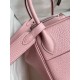 Hermes Lindy 26 Handmade Bag In Rose Sakura Clemence Leather