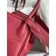 Hermes Lindy 26 Handmade Bag In Ruby Clemence Leather