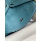 Hermes Lindy 26 Handmade Bag In Vert Bosphore Clemence Leather