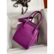 Hermes Lindy 26 Handmade Bag In Anemone Swift Calfskin