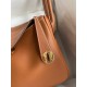 Hermes Lindy 26 Handmade Bag In Gold Swift Calfskin