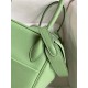 Hermes Lindy 26 Handmade Bag In Vert Cypres Swift Calfskin