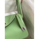 Hermes Lindy 26 Handmade Bag In Vert Cypres Swift Calfskin