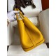 Hermes Garden Party 30 Handmade Bag in Jaune Ambre Clemence Leather