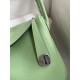 Hermes Lindy 26 Handmade Bag In Vert Cypres Clemence Leather