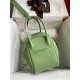 Hermes Lindy 26 Handmade Bag In Vert Cypres Clemence Leather