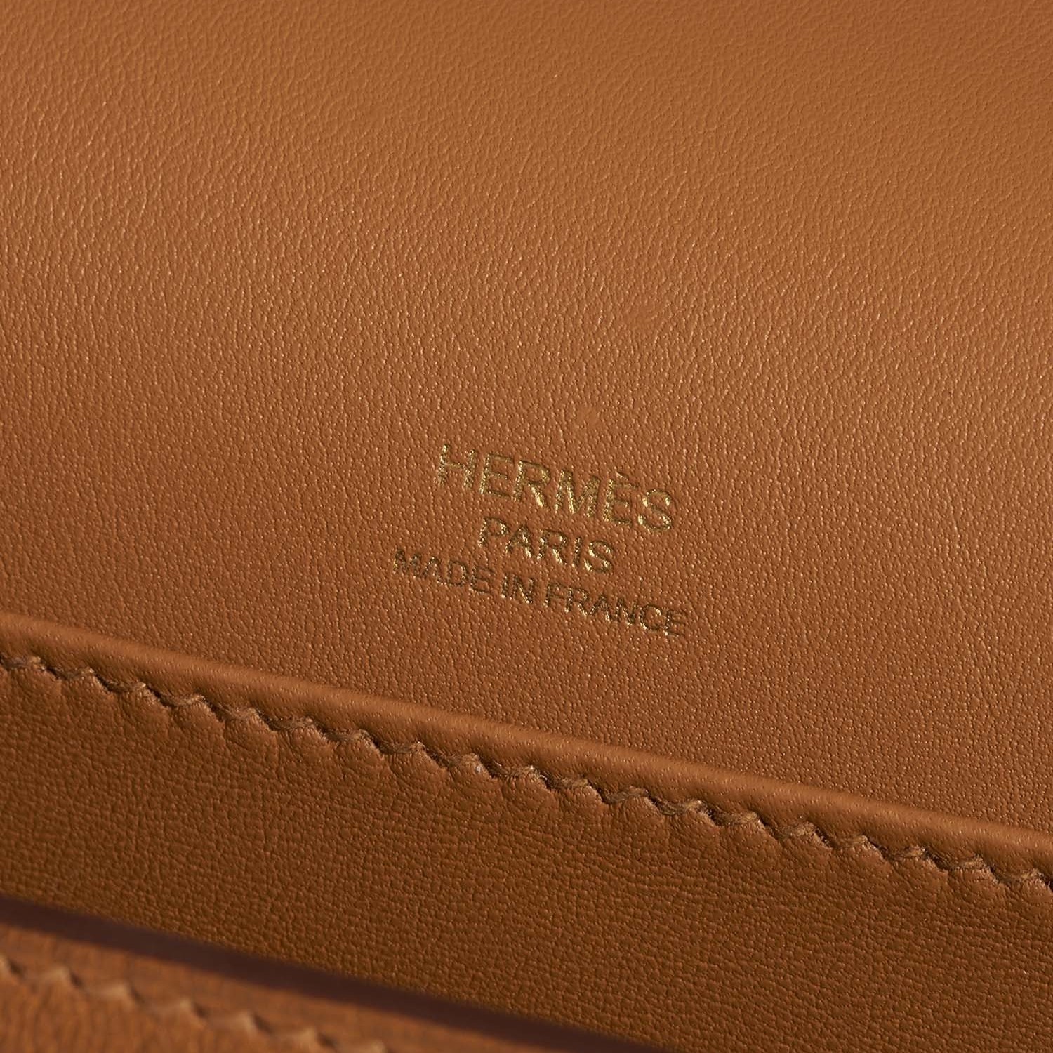 Hermes Geta Handmade Bag In Caramel Chevre Mysore Leather