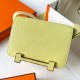 Hermes Geta Handmade Bag In Jaune Bourgeon Chevre Mysore Leather