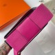 Hermes Geta Handmade Bag In Rose Purple Chevre Mysore Leather